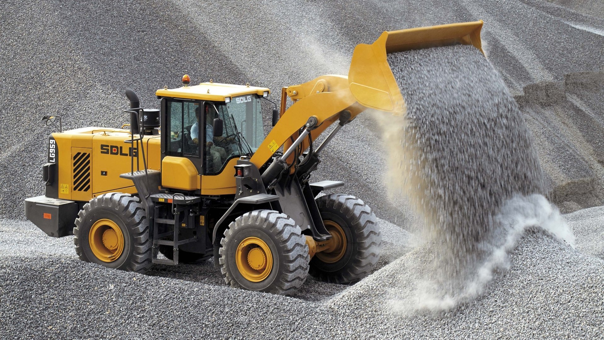 Heavy equipment operating at an iron-ore site